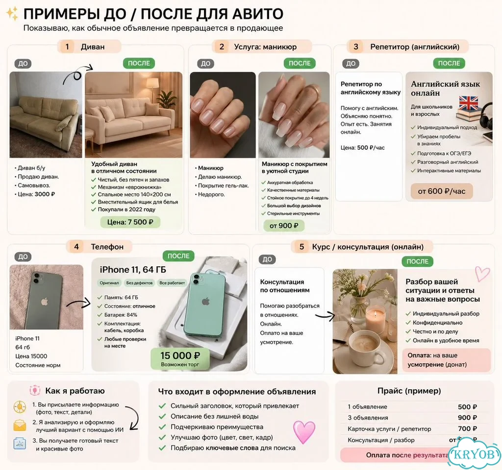 Оформлю ваше объявление для Авито фото 3
