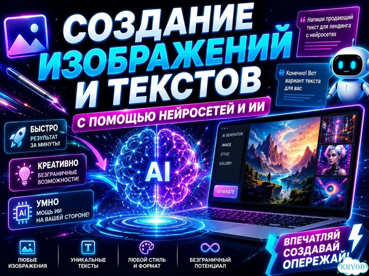 Создание изображений и текстов с помощью ии фото 1