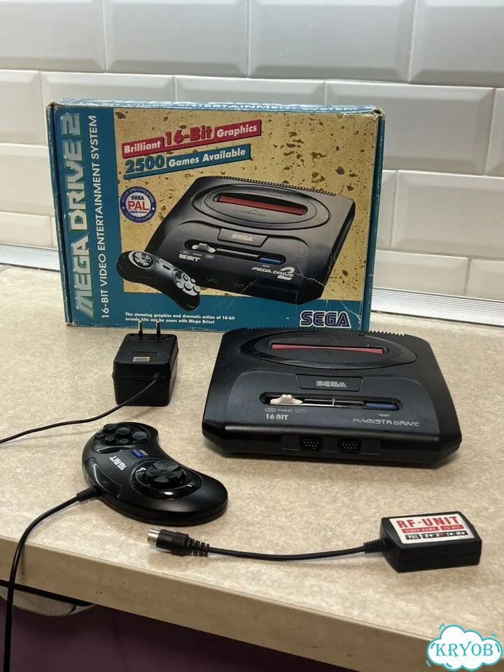 Игровая приставка 90х Sega Mega Drive 2, стародел фото 2