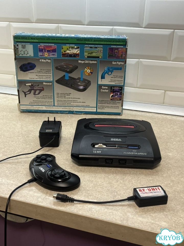 Игровая приставка 90х Sega Mega Drive 2, стародел фото 3