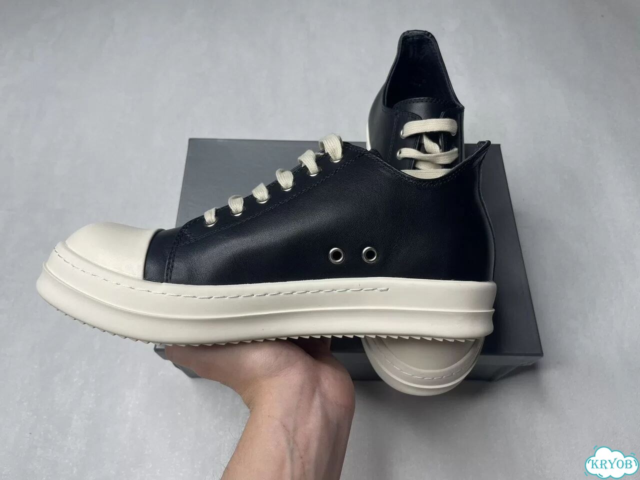 Rick Owens Ramones drkshdw Low кожаные фото 3