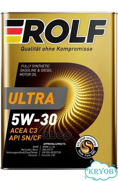 Масло моторное синтетика rolf Ultra SAE 5W-30 acea фото 1