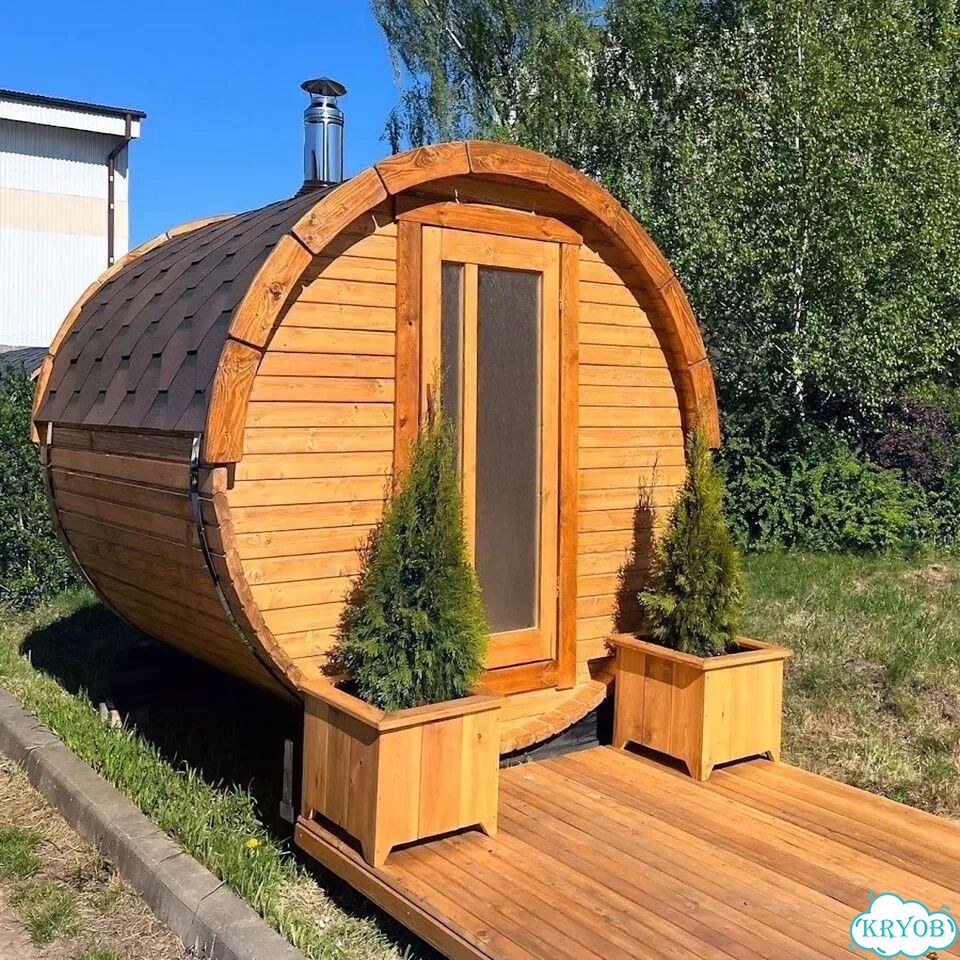 Баня бочка фото 9