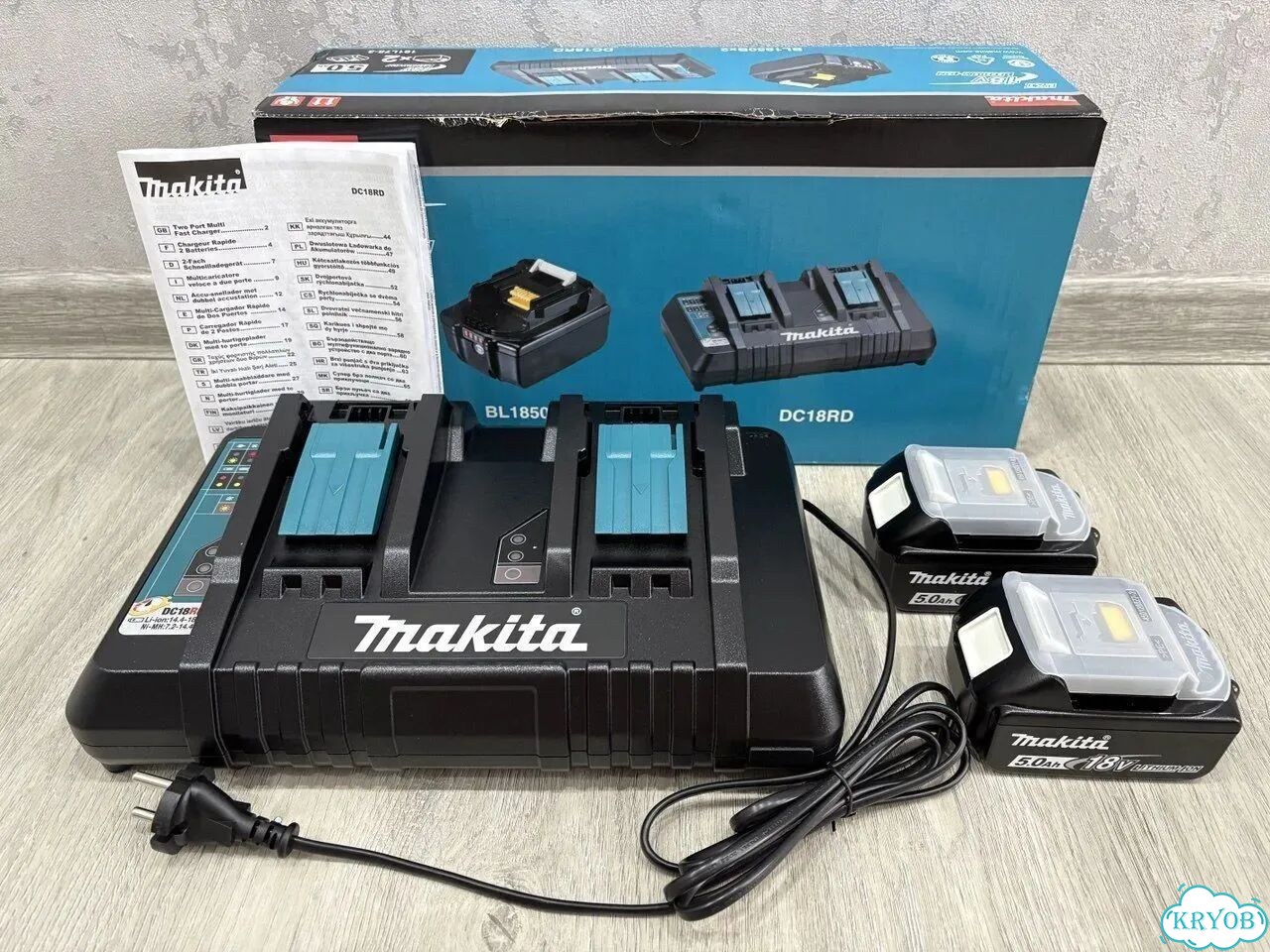 Makita 191L75-3 набор аккумуляторов BL1850B и З/У фото 1