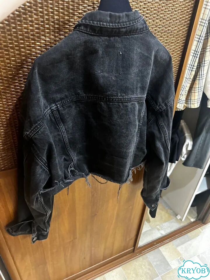 Zara джинсовка укороченная фото 3