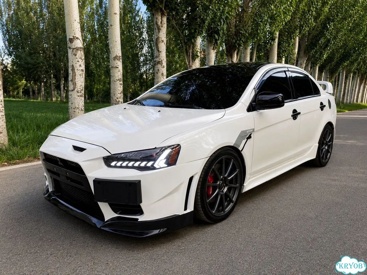 Фары на mitsubishi lаnсеr 10 тюнинг LED фото 2