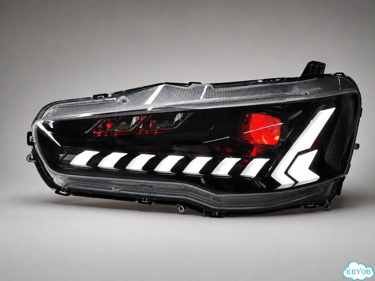 Фары на mitsubishi lаnсеr 10 тюнинг LED фото 6