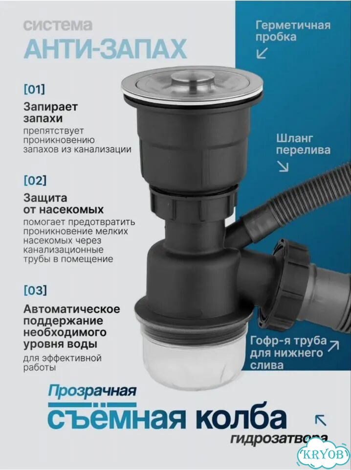 Сифон для раковины кухни фото 4