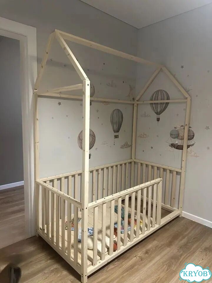 Кровать детская Домик из дерева фото 7
