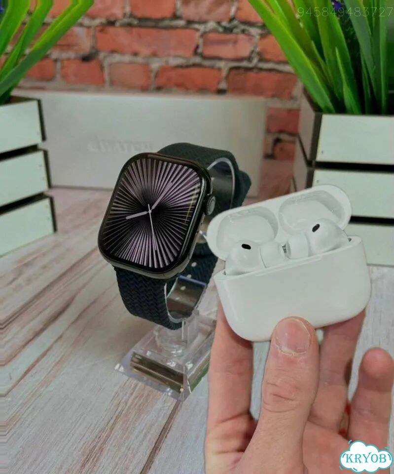 Apple Watch 11 46mm Black + AirPods Pro 3 (Комплект) фото 1