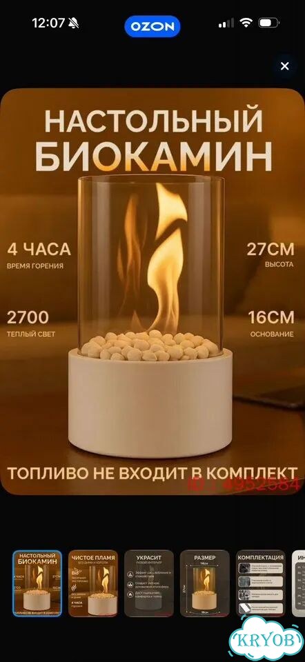 Биокамин настольный фото 5