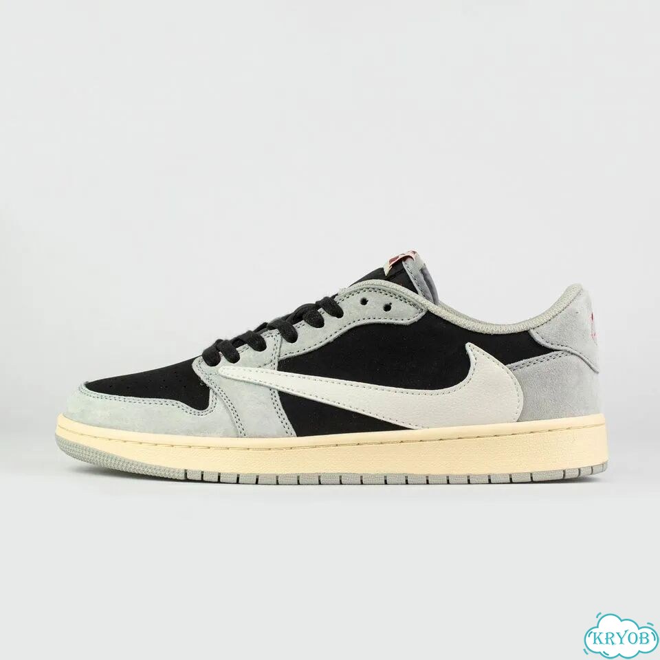 Кроссовки Air Jordan 1 Low x Travis Scott Light Grey фото 1