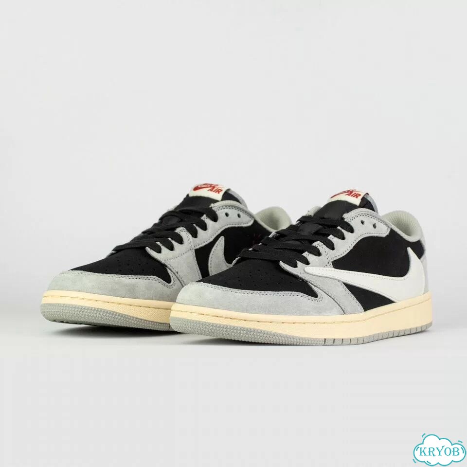 Кроссовки Air Jordan 1 Low x Travis Scott Light Grey фото 2