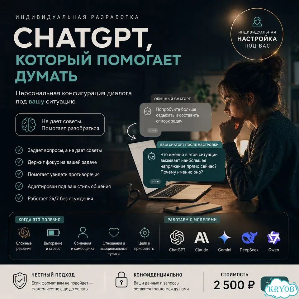 Настрою chatgpt под вашу жизненную ситуацию фото 1