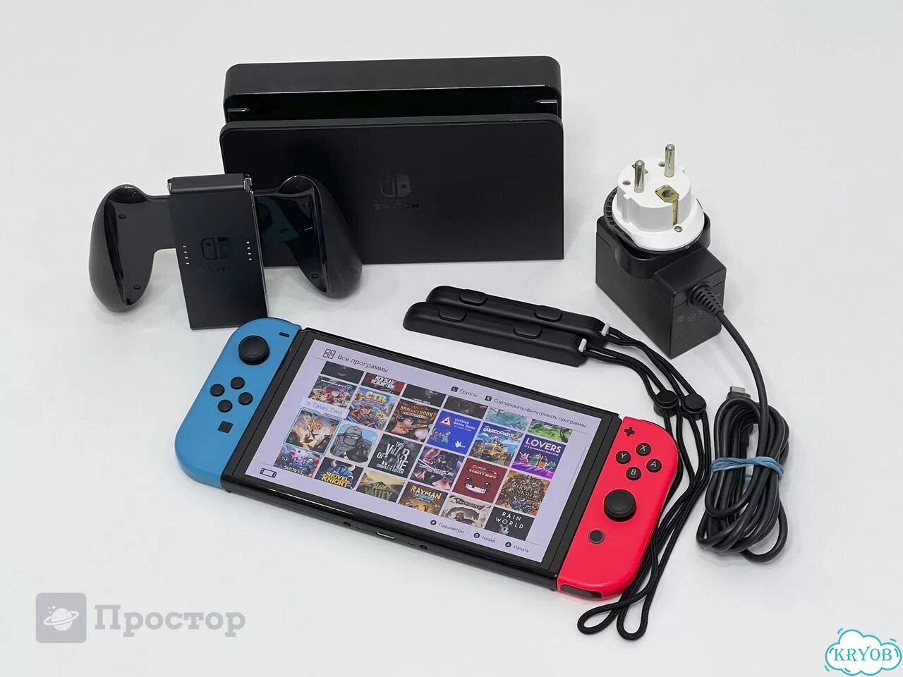 Nintendo Switch oled, Чипован, 256 гб, Red-Blue фото 1