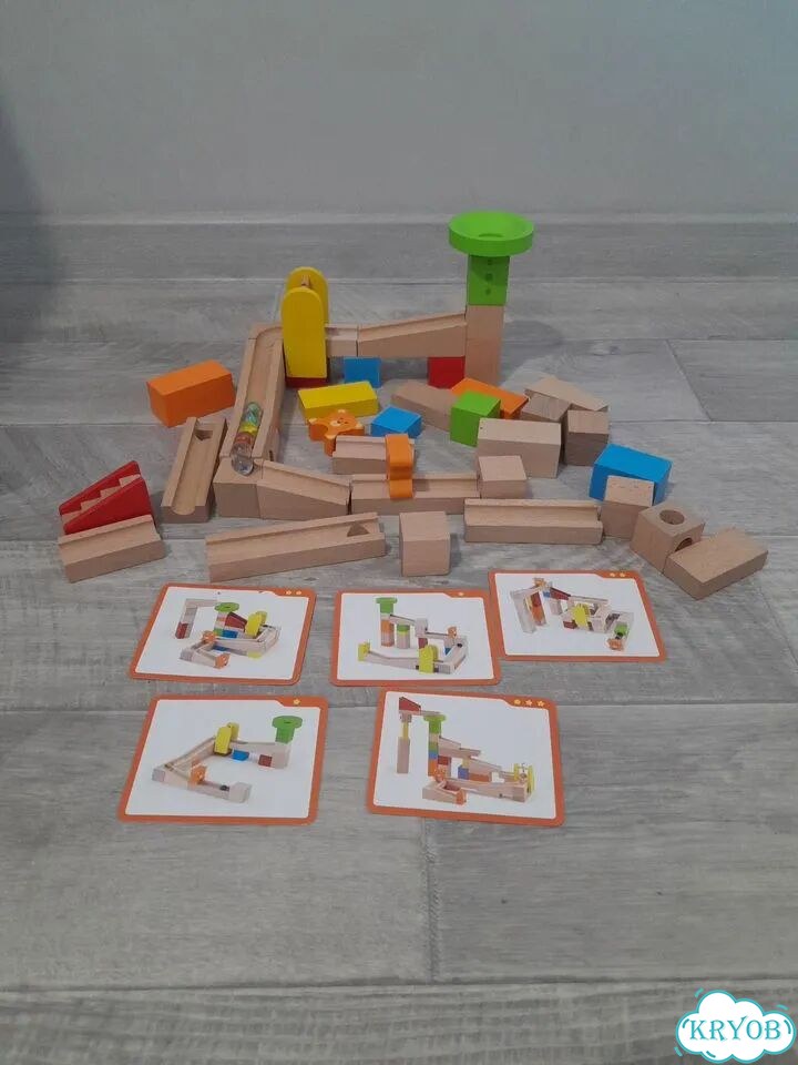 Блочный деревянный конструктор Viga Toys Горки фото 4