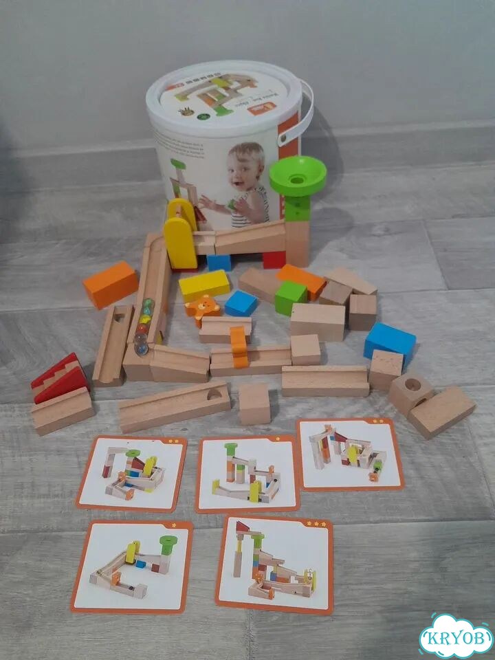 Блочный деревянный конструктор Viga Toys Горки фото 5