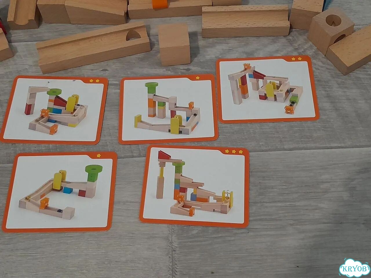 Блочный деревянный конструктор Viga Toys Горки фото 6