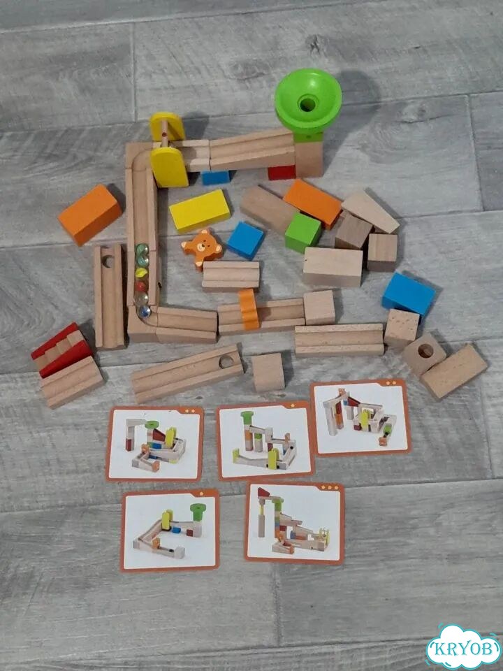 Блочный деревянный конструктор Viga Toys Горки фото 7