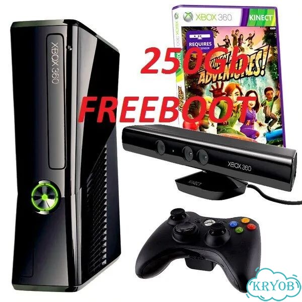 XBox 360 slim +Kinect, винт 250Гб, заряженный фото 1