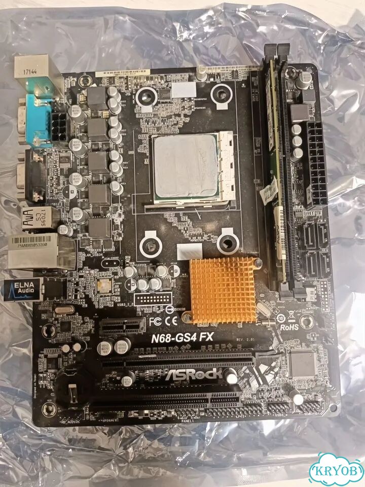 Материнская плата ASRock N68-GS4 FX с оперативкой фото 1