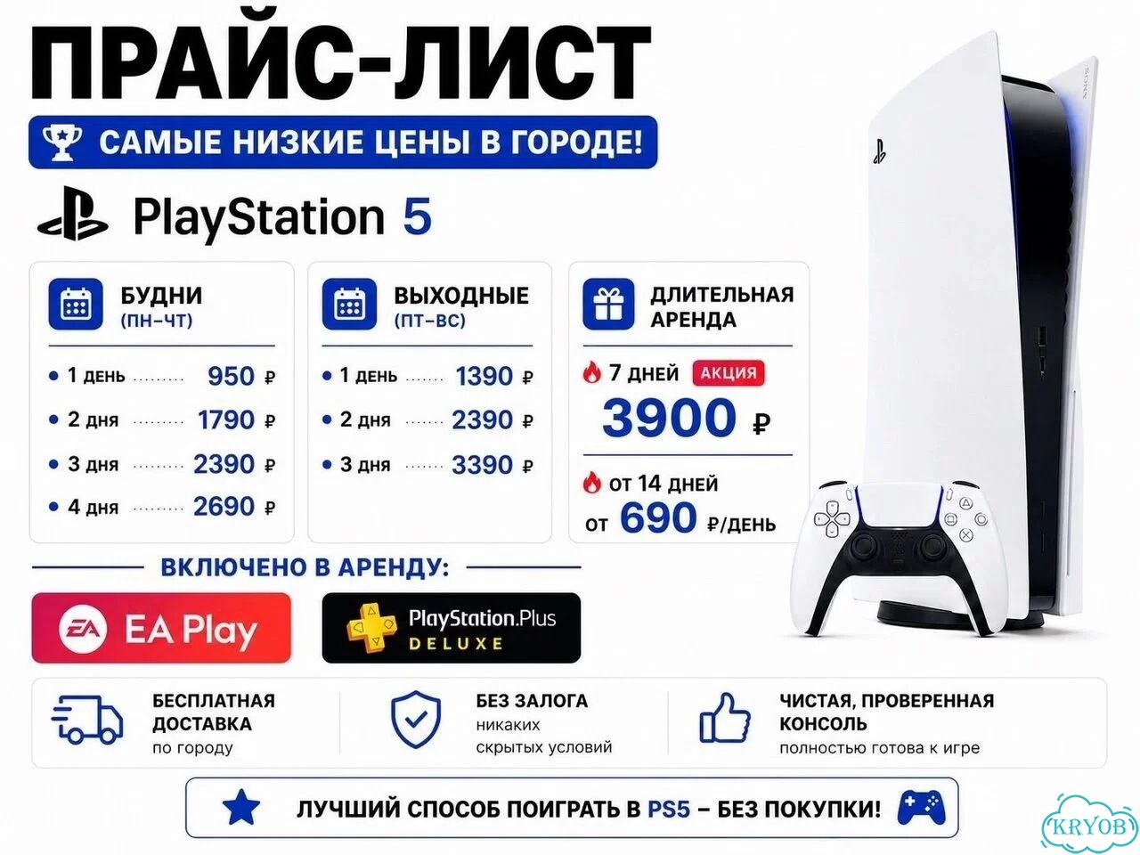 PS5 Slim в аренду 700+ игр Без залога фото 2
