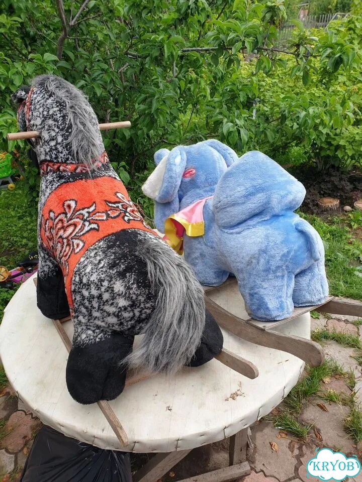 Слоник и лошадка качалка фото 4