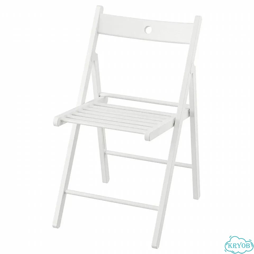 Стул IKEA складной белый фото 2