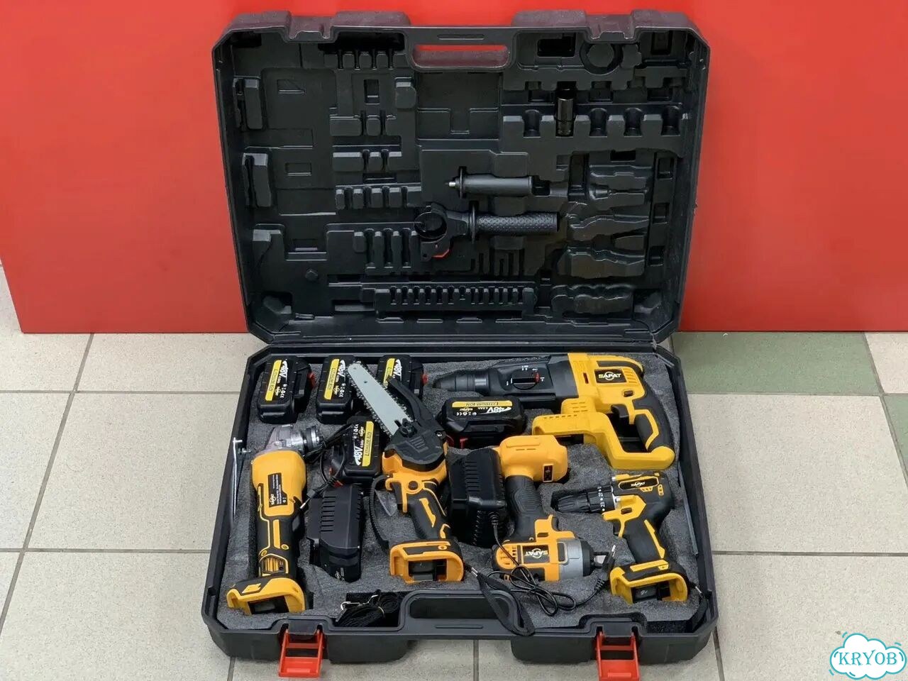 Набор аккумуляторного инструмента 5в1 Dewalt sapat фото 1