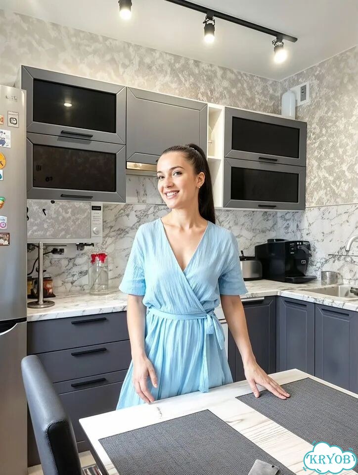 Кухонный гарнитур модульный с глянцевыми фасадами мдф фото 1