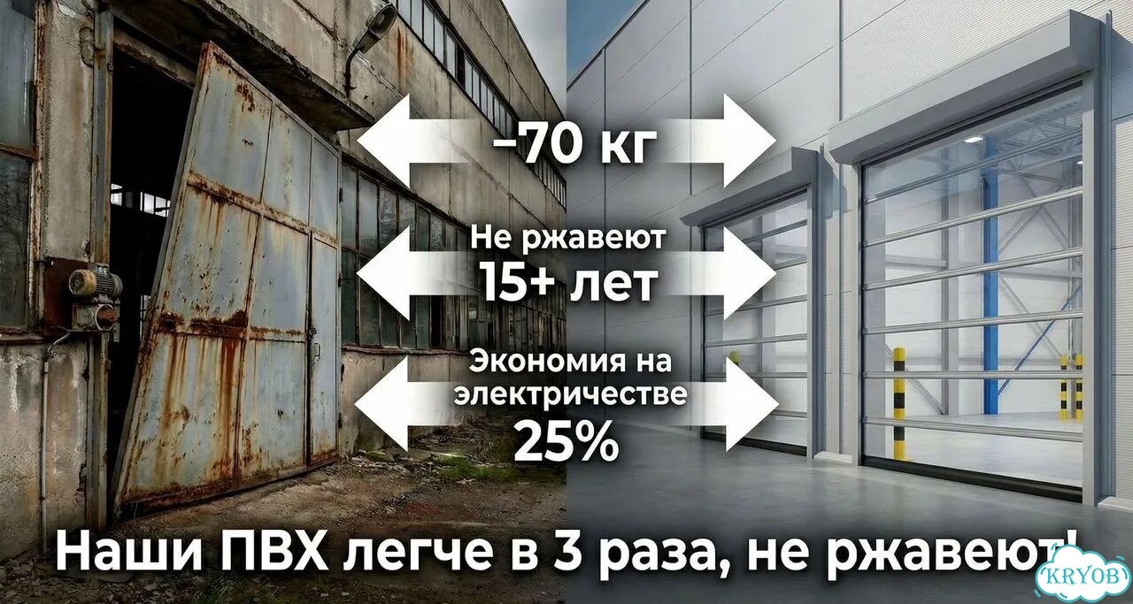 Скоростные пвх ворота для логистики фото 1