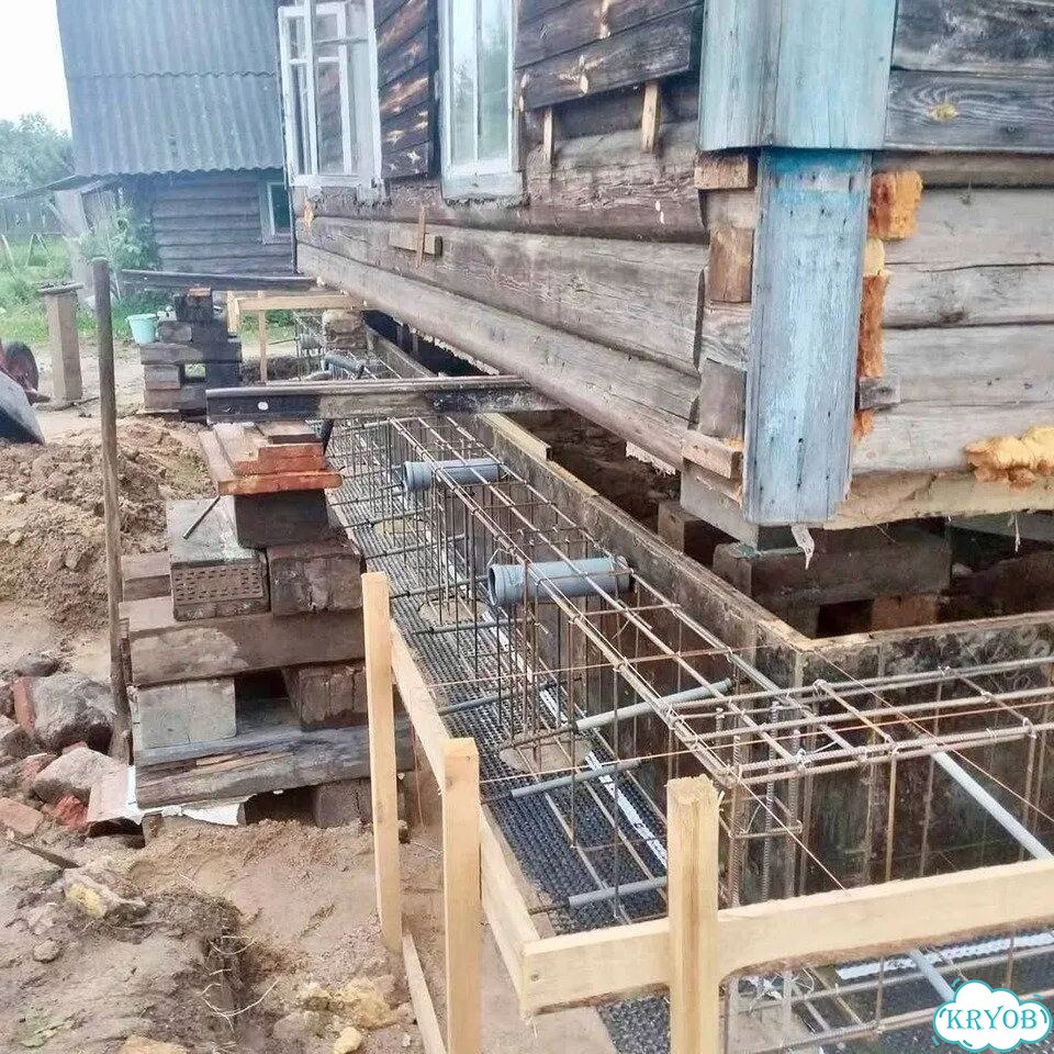 Выправить дом / Ремонт нижних венцов / Подъем дома фото 2