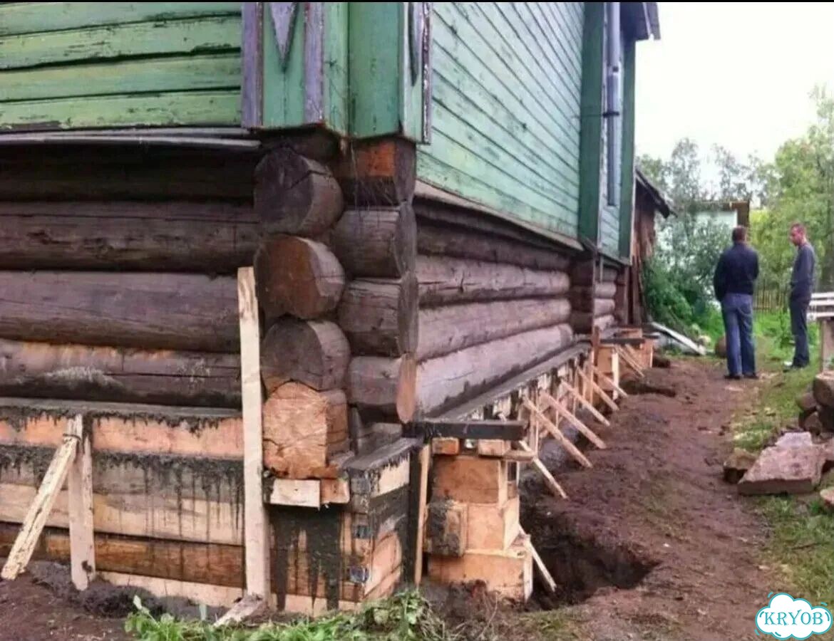 Замена венцов и подъем домов фото 5