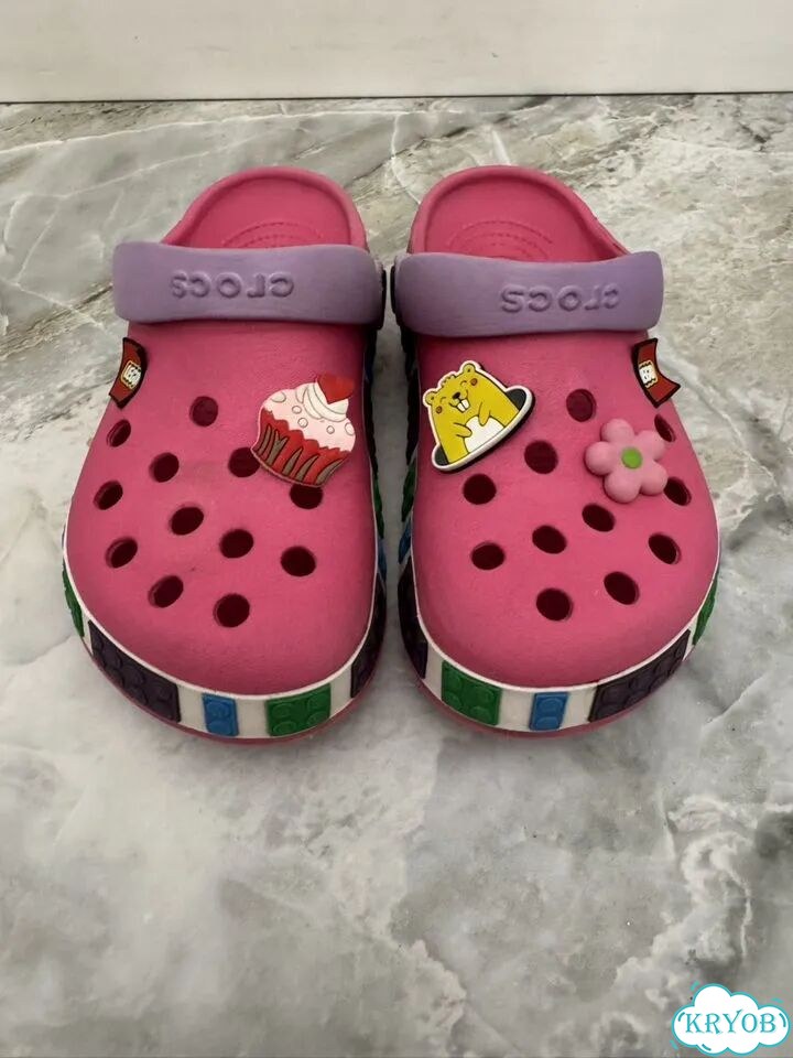 Crocs lego c 12 c 13 розовые 29-30 фото 6