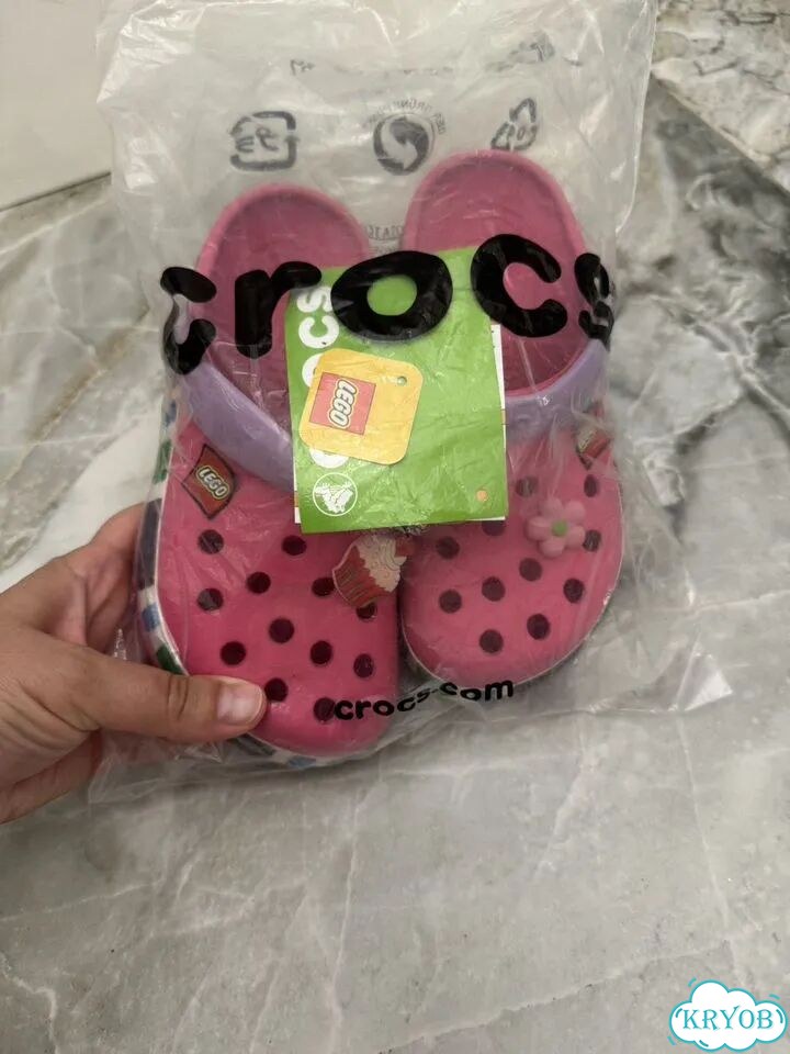 Crocs lego c 12 c 13 розовые 29-30 фото 8