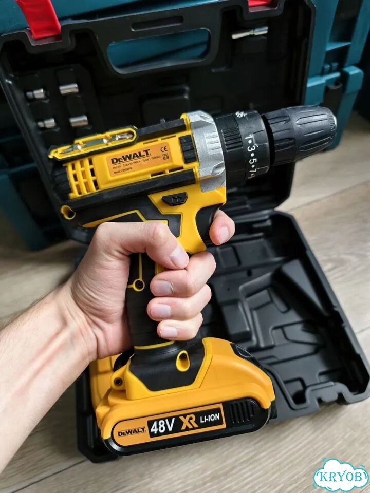 Шуруповерт DeWalt с набором инструментов АКБ 48V фото 2