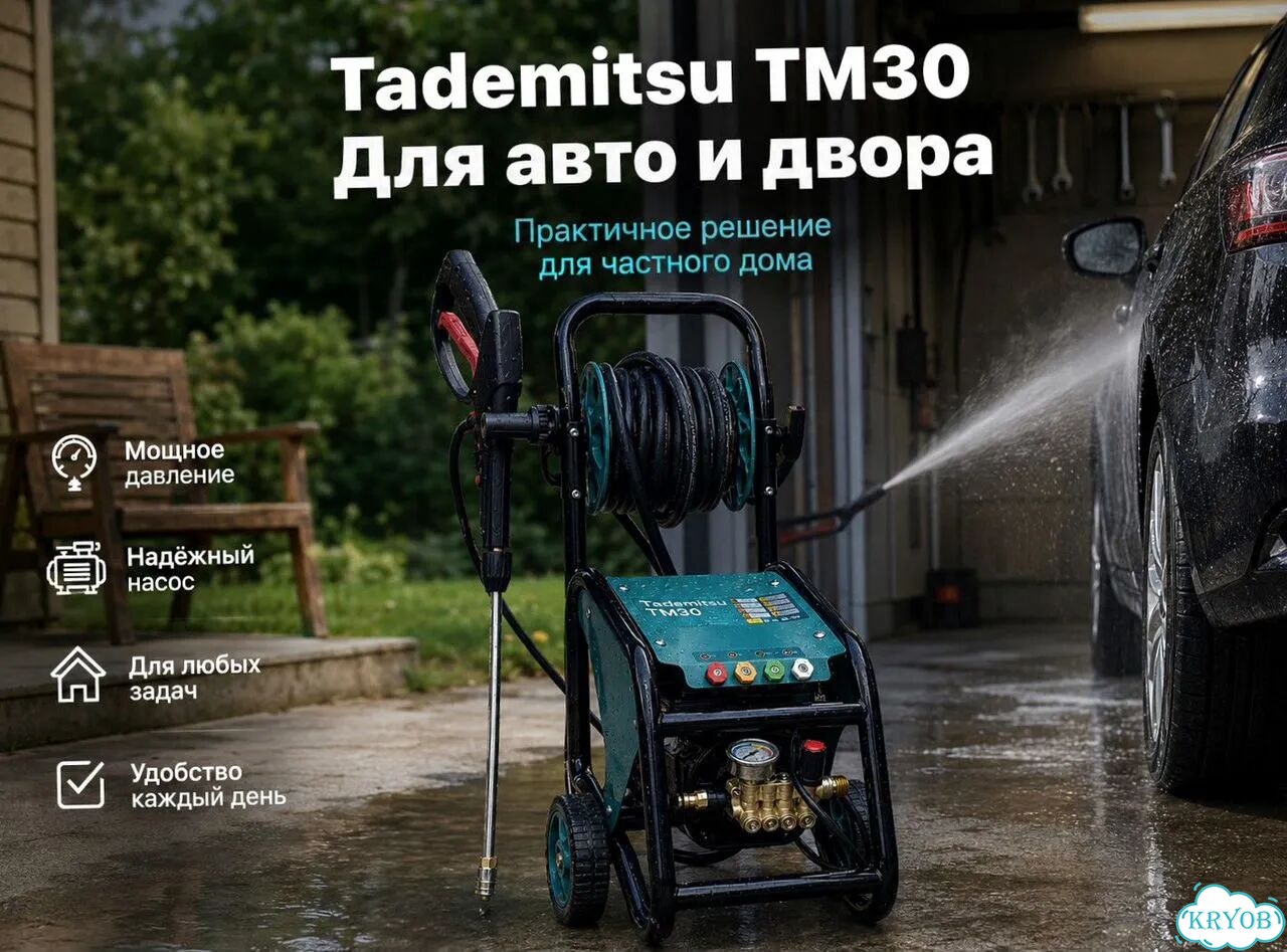 Мойка Tademitsu TM30 200 бар для авто и дома фото 6