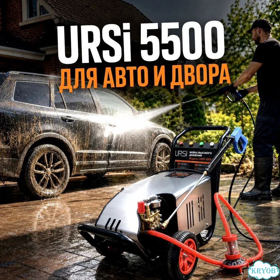 Мойка высокого давления URSi 5500 250 бар, 5,5 кВт фото 4