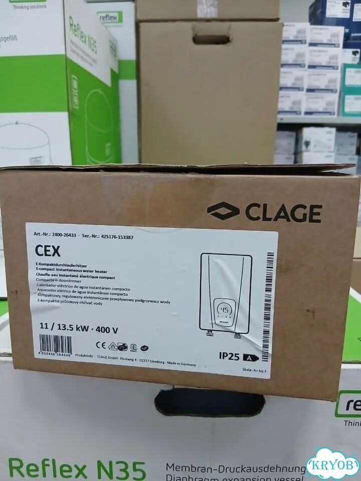 Проточный водонагреватель clage CEX 11/13 фото 4