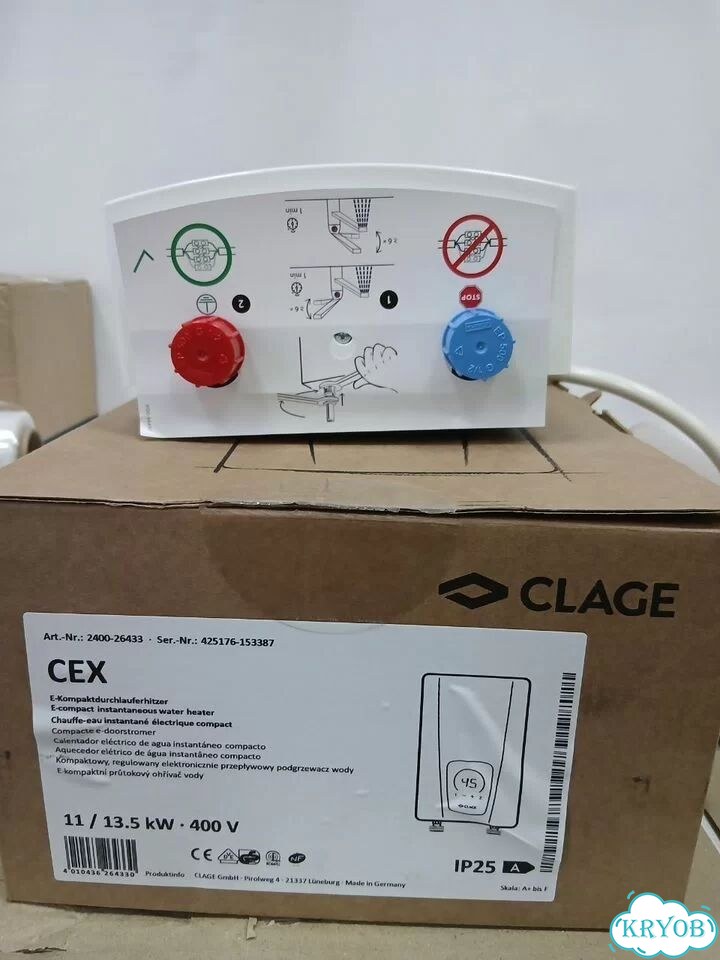 Проточный водонагреватель clage CEX 11/13 фото 7