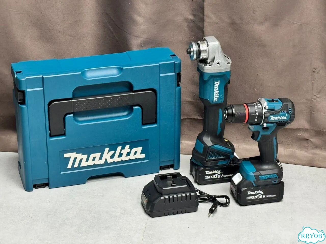 Набор ушм + шуруповерт Makita аккумуляторные фото 1