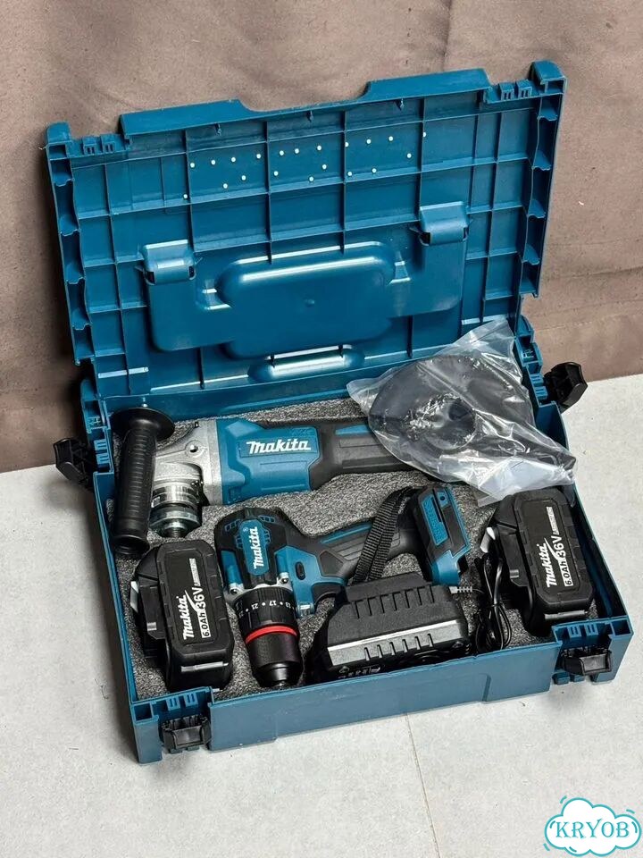 Набор ушм + шуруповерт Makita аккумуляторные фото 3